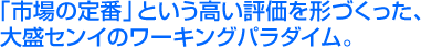 株式会社大盛センイ/「市場の定番」という高い評価をかたちづくった大盛センイのワーキングパラダイム。